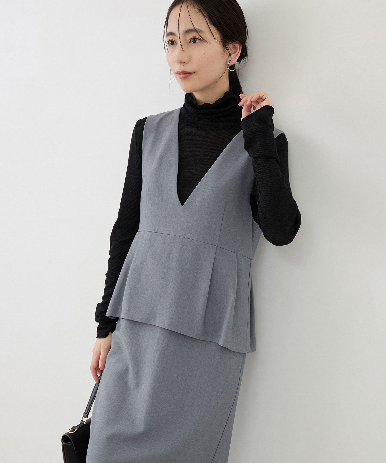 ROPE' PICNIC｜レイヤード風ペプラムジャンパースカート | Rakuten