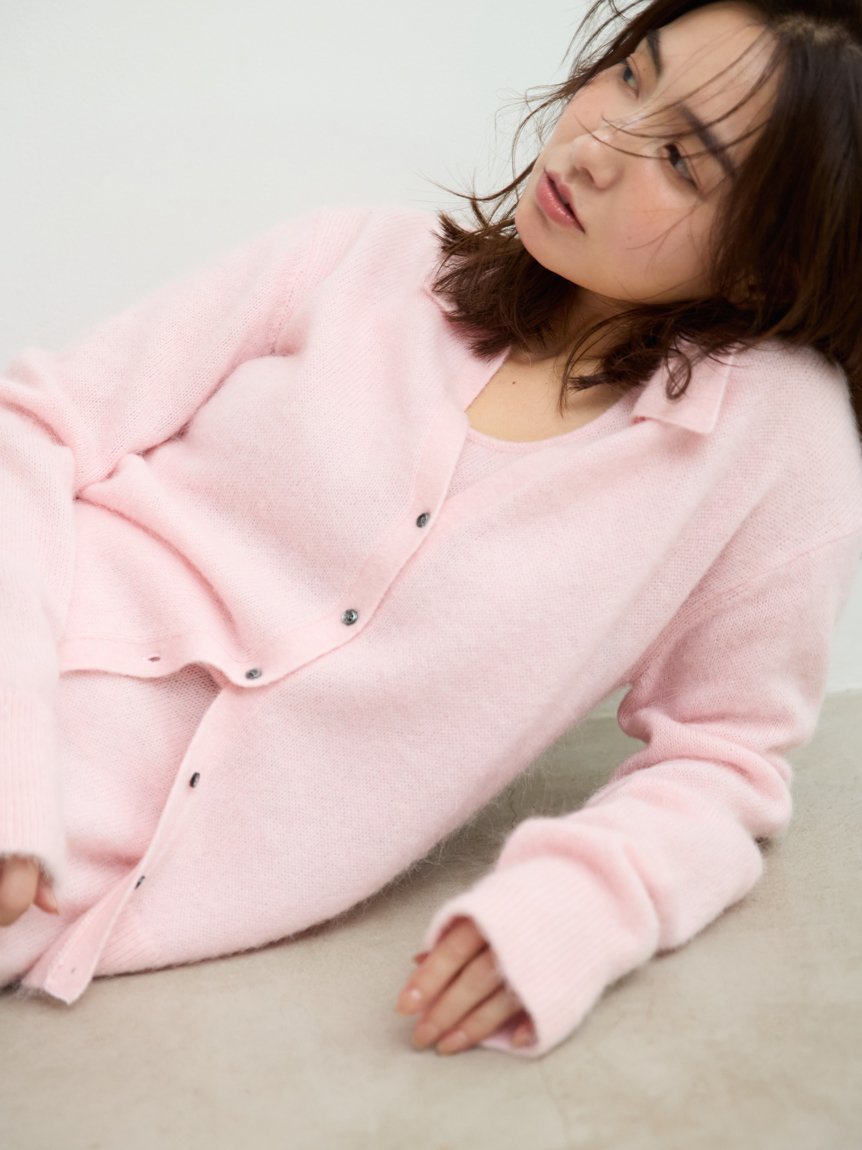 MIESROHE｜アルパカ混シャツニットカーデ | Rakuten Fashion(楽天