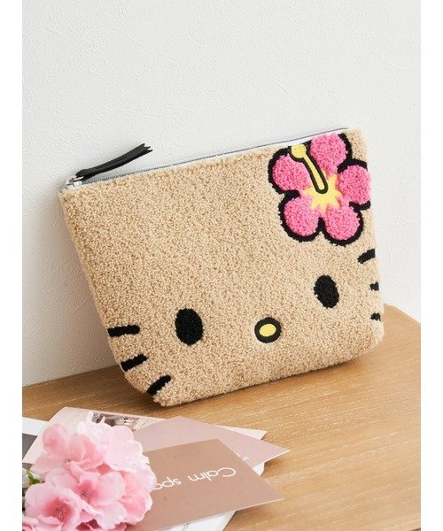 LUDIC PARK｜ハローキティ日焼けフェイス柄ポーチ | Rakuten Fashion