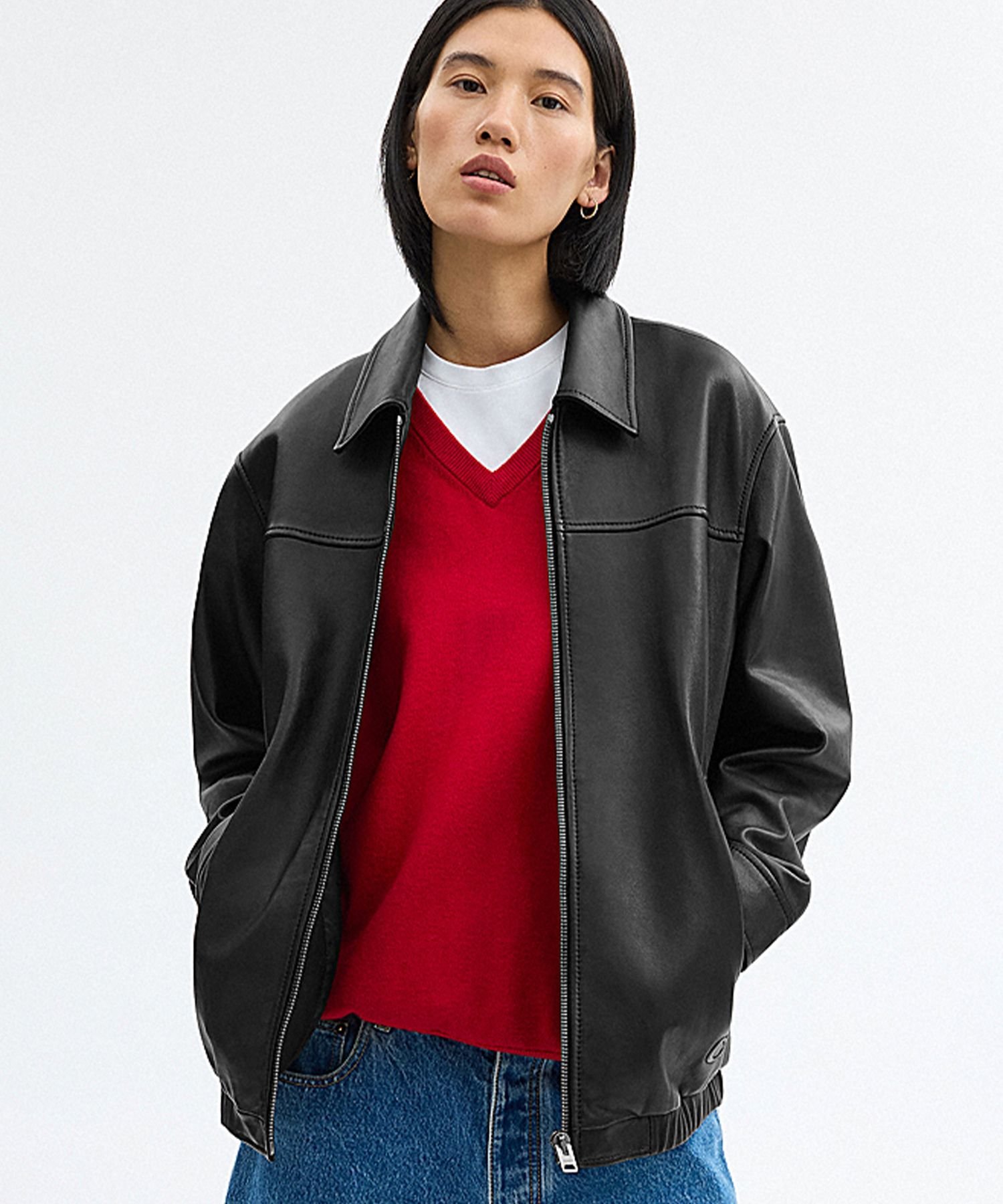 COACH OUTLET｜【公式】オーバーサイズド レザー ジャケット | Rakuten