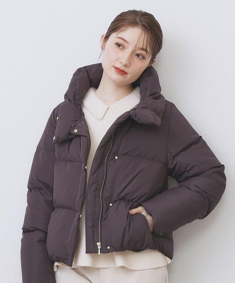 楽天市場】ショート丈 ダウンジャケット（カラーブラウン）の通販