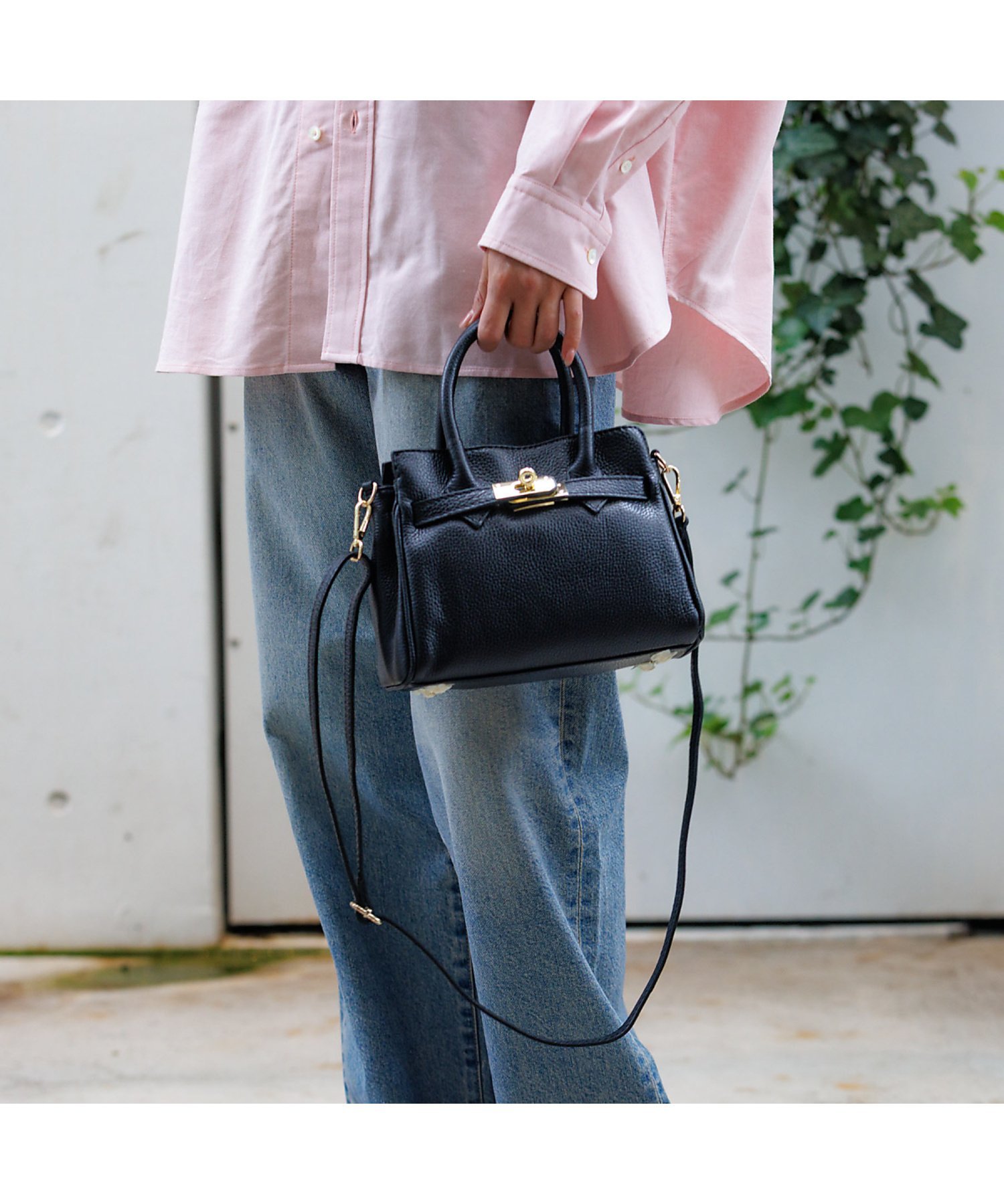 Rouge vif la cle｜【AULENTTI/オウレンティ】2WAY レザーミニバッグ