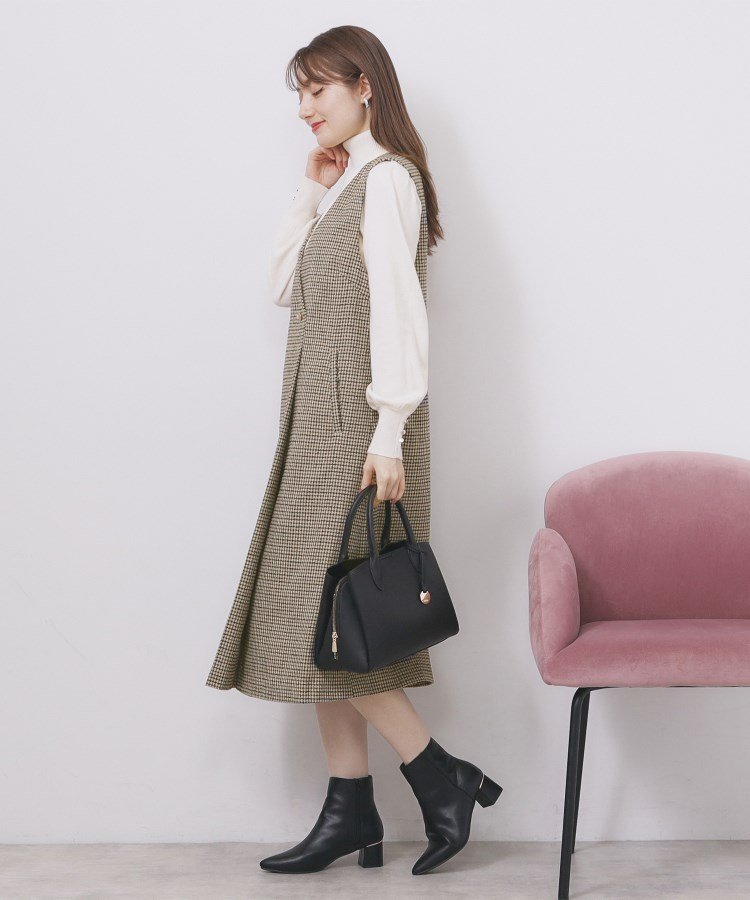 index｜ラップ風ツイードジャンスカ【洗濯機OK/防シワ】 | Rakuten