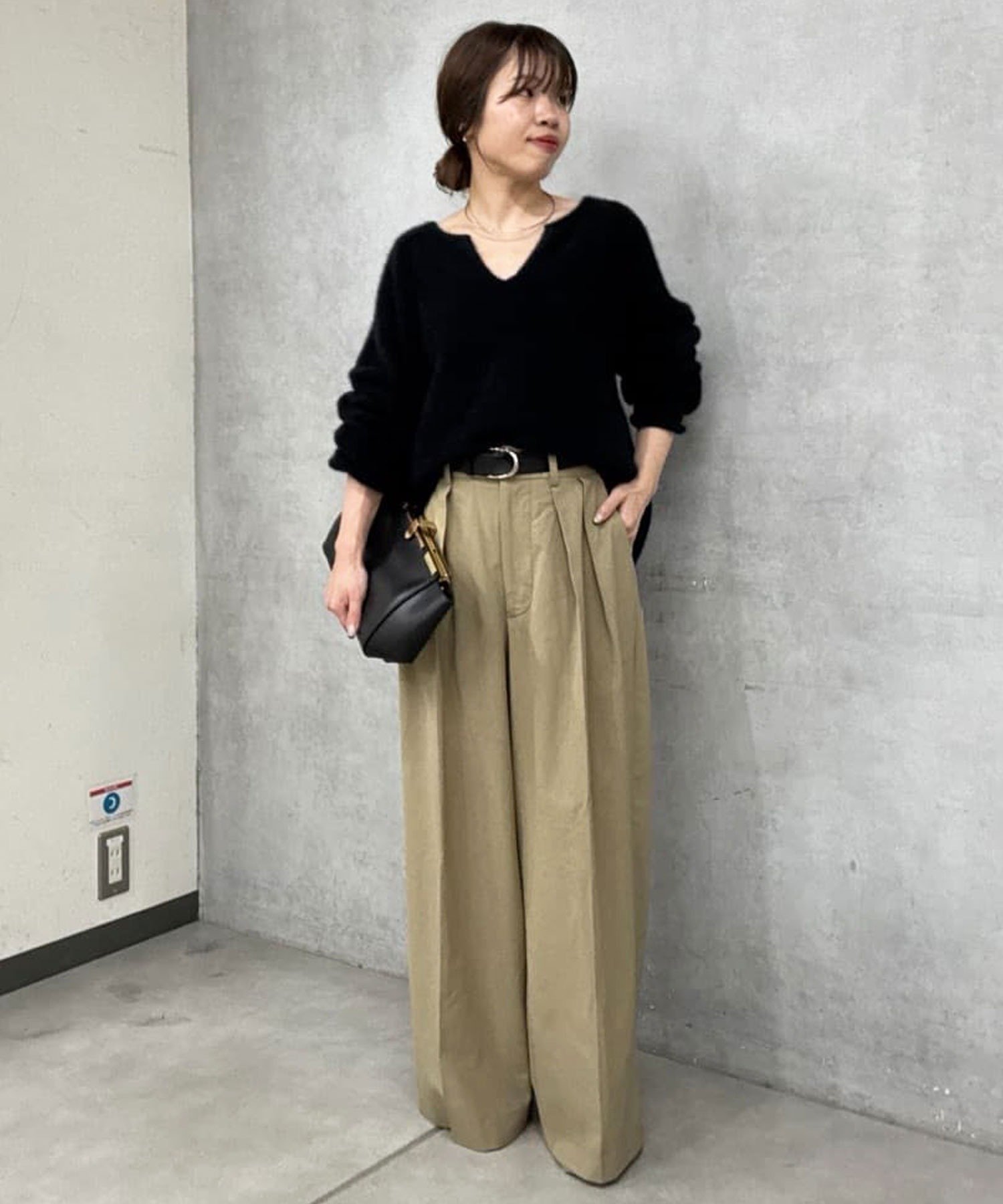 GALLARDAGALANTE｜【デコルテ美人ニット】ファーウールキーネック