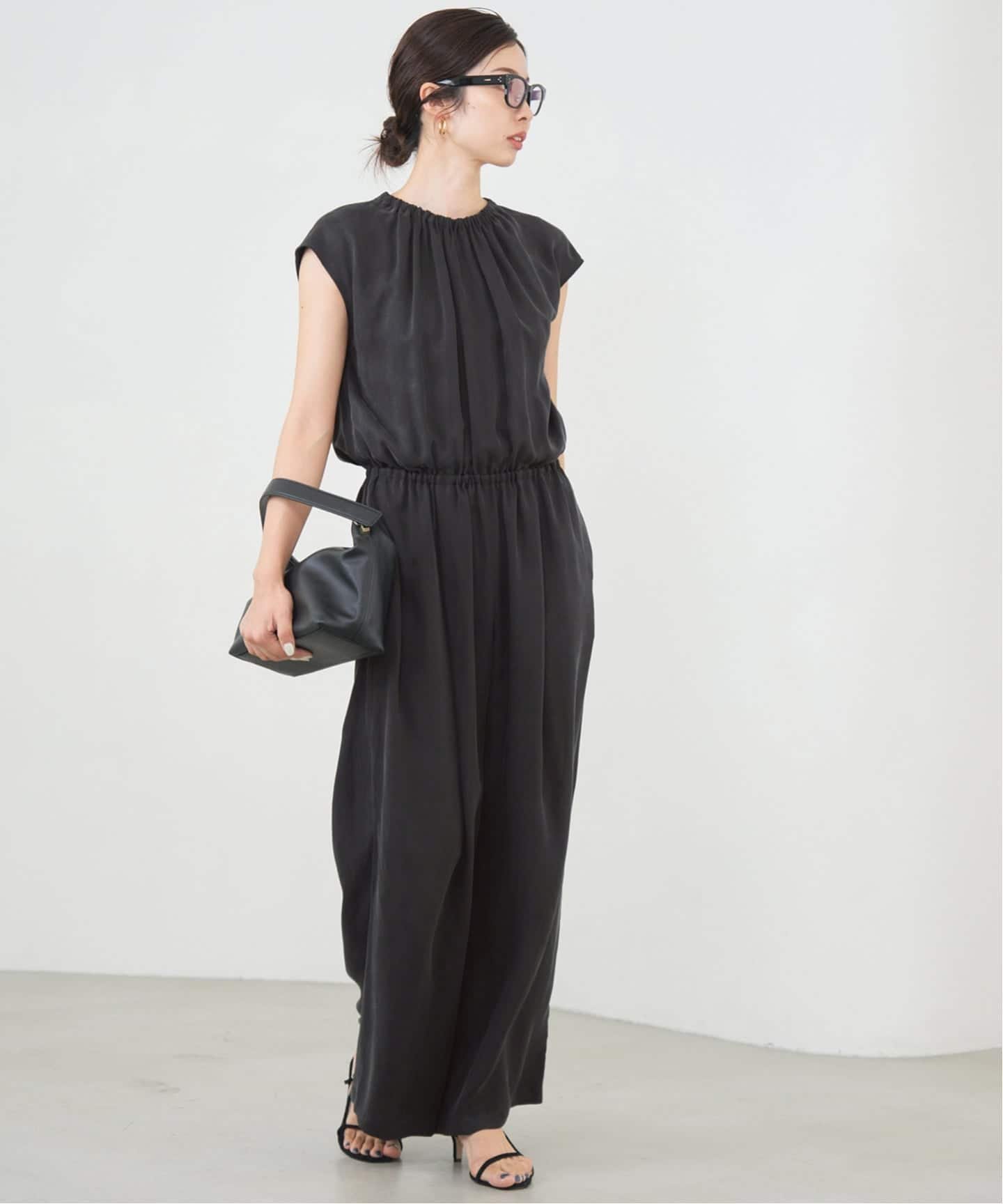 IENA｜《追加3》キュプラギャザーネックオールインワン | Rakuten