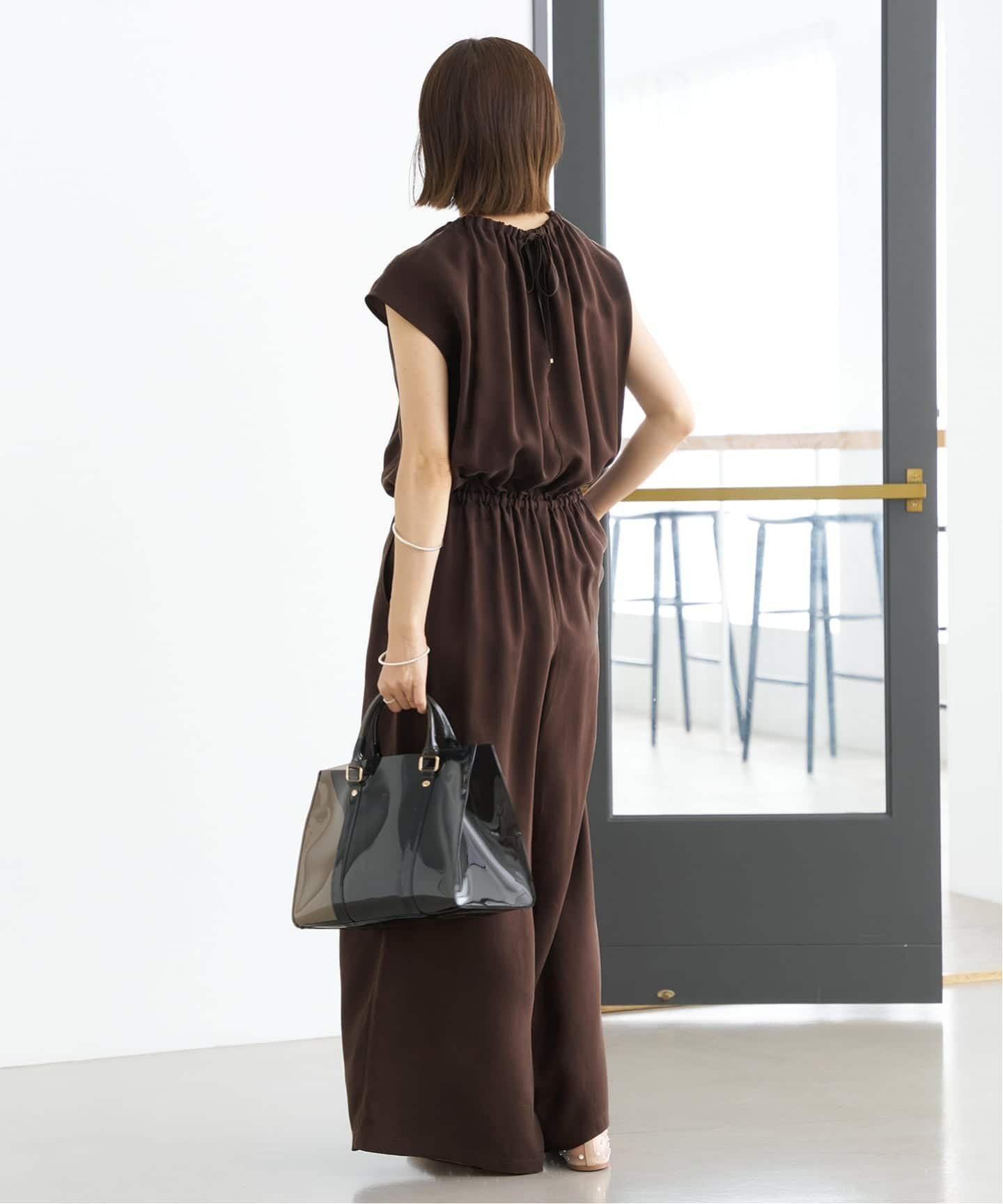 IENA｜《追加3》キュプラギャザーネックオールインワン | Rakuten