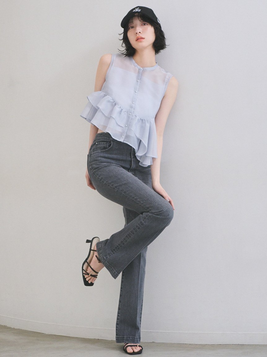 CELFORD｜ハイウエストフレアデニムパンツ | Rakuten Fashion(楽天