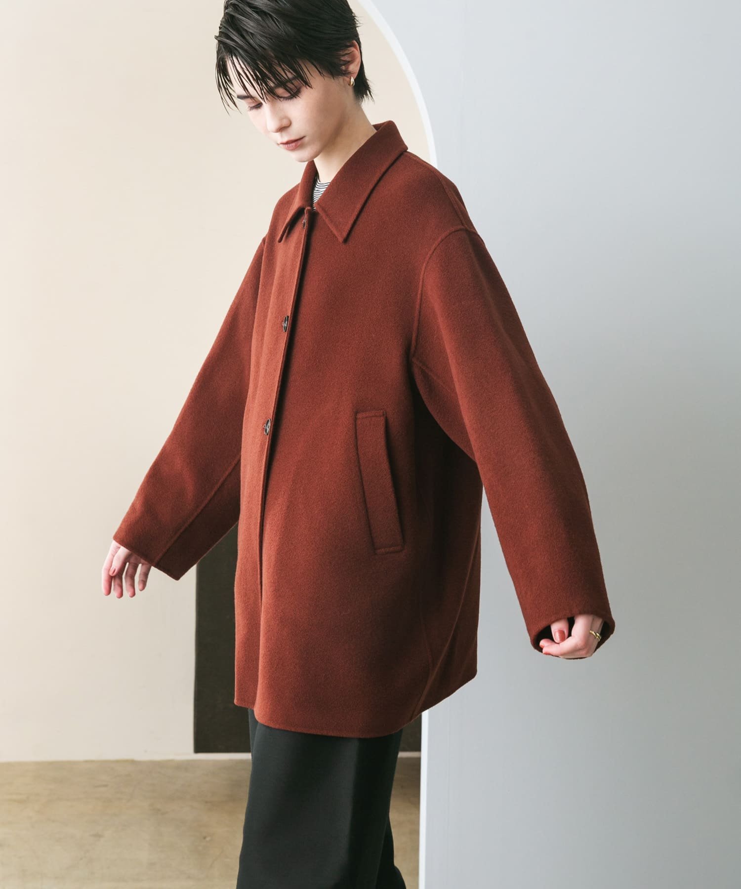 URBAN RESEARCH｜スーパー140ステンカラーリバーミドルコート