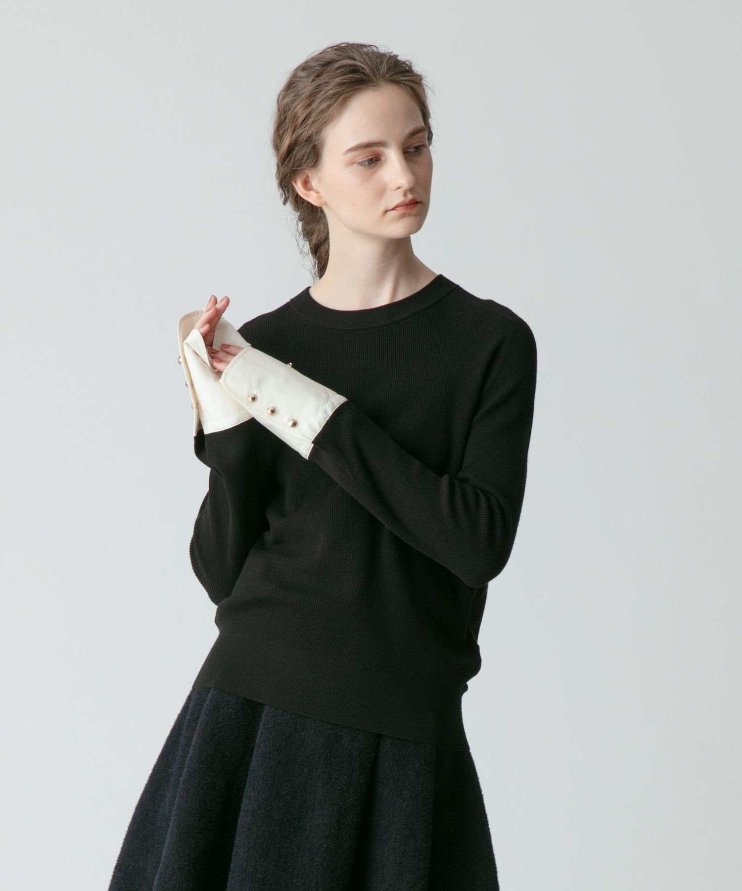 allureville｜シャツカフスコンビプルオーバー | Rakuten Fashion(楽天