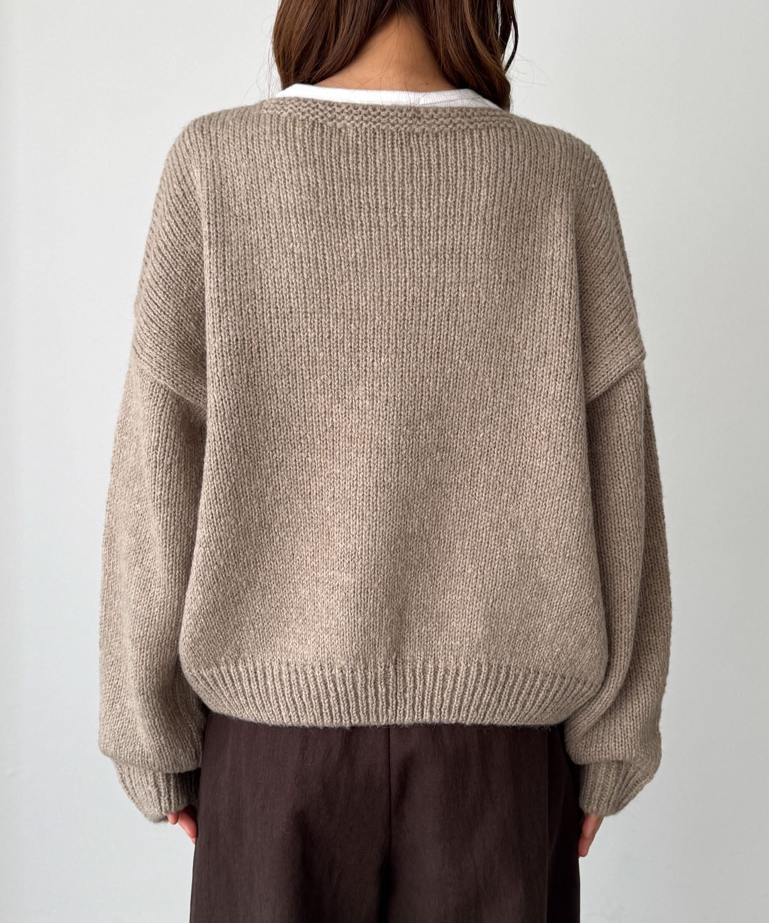 CANAL JEAN｜El mar アルパカ混クルーネックカーディガン | Rakuten