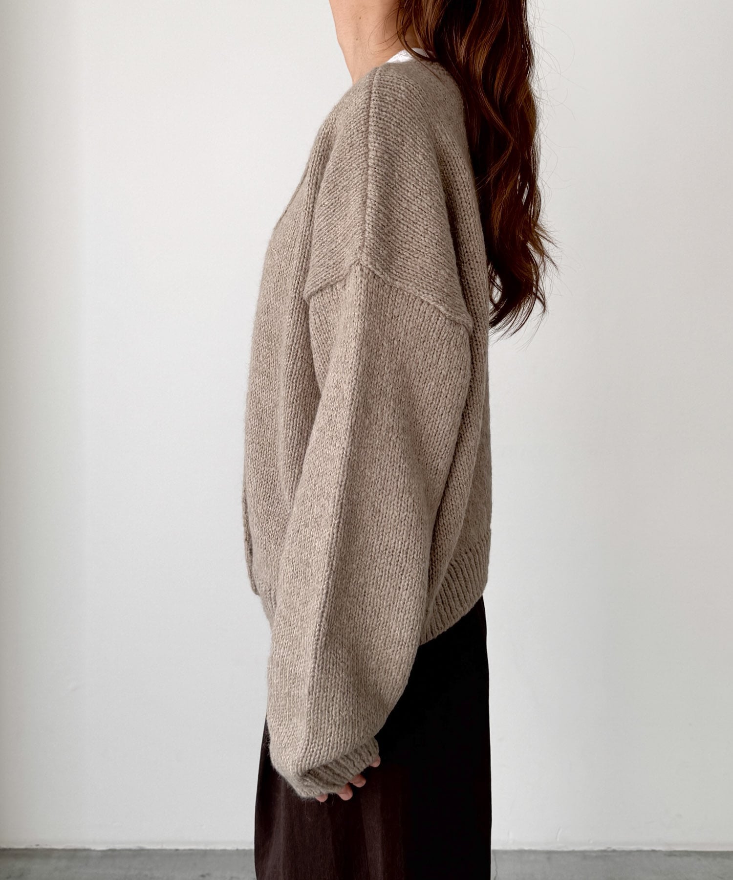 CANAL JEAN｜El mar アルパカ混クルーネックカーディガン | Rakuten