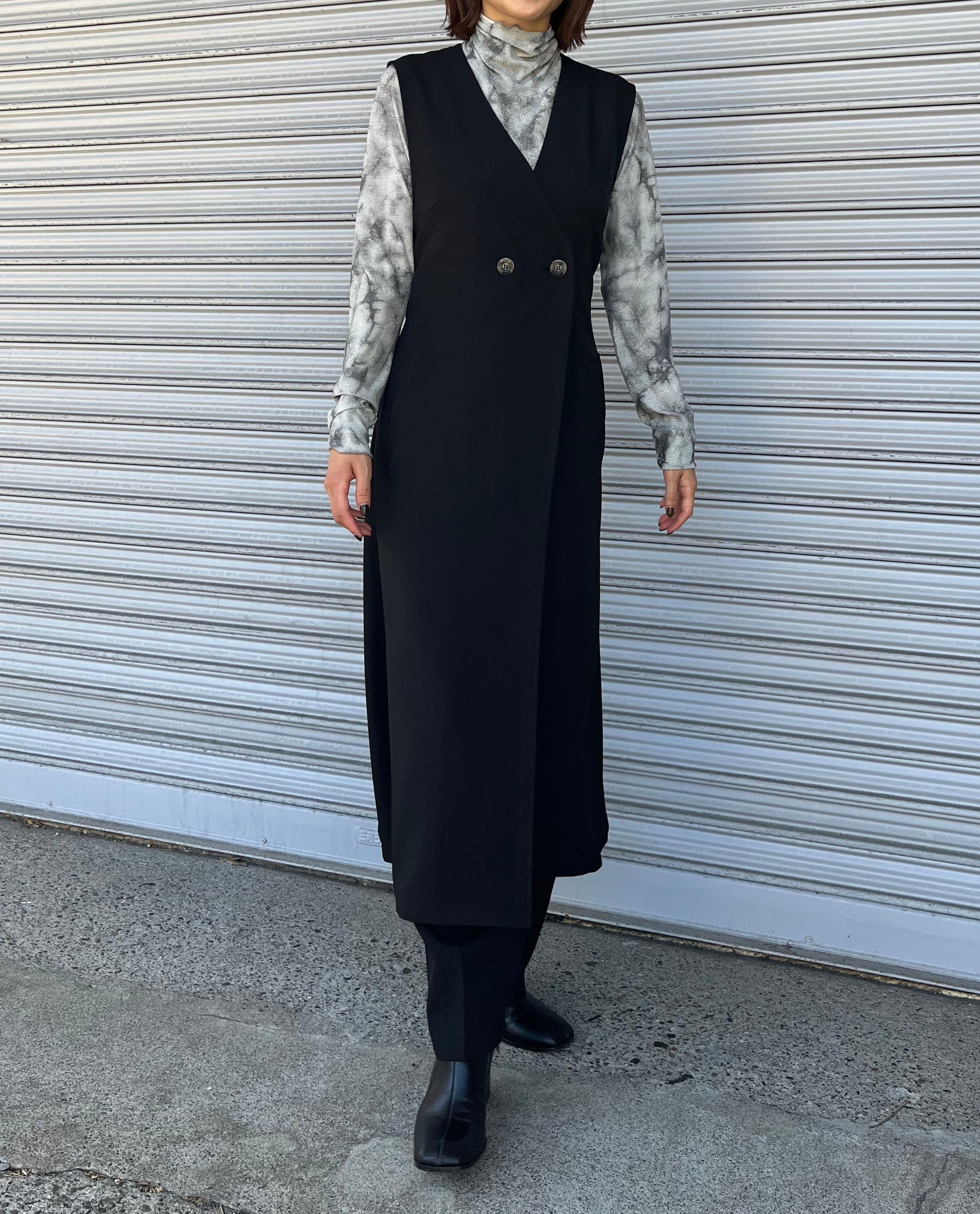 YEVS｜肩リボン付ショートジャケット+ロングジレSET | Rakuten Fashion