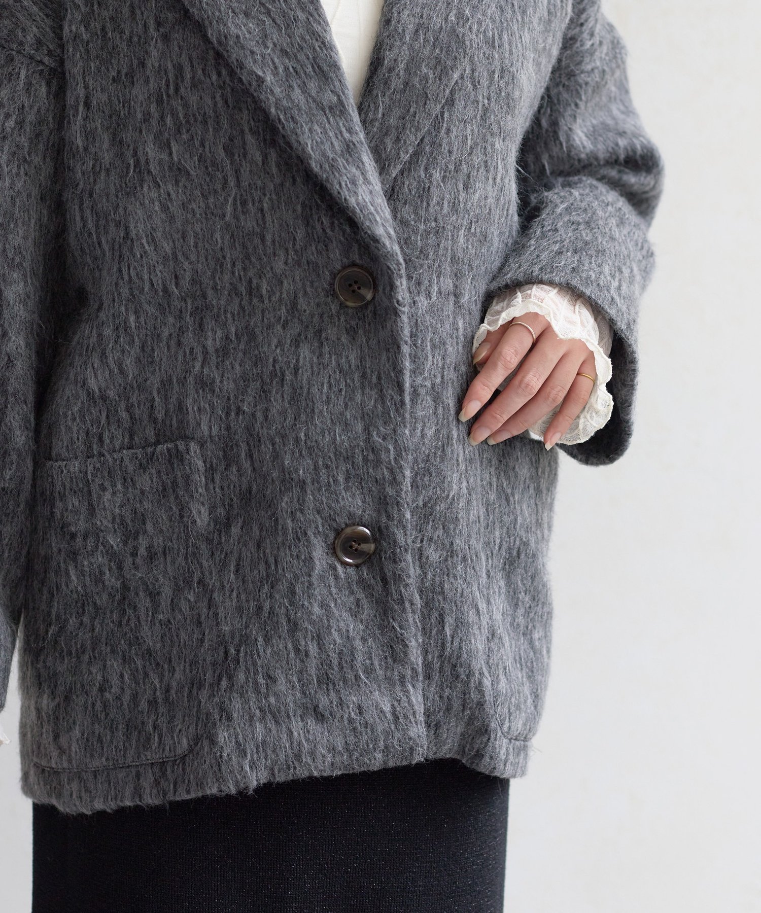 Thevon.｜シャギーミドルコート | Rakuten Fashion(楽天ファッション