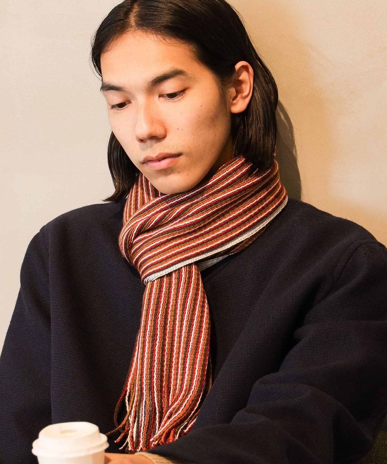 BEAMS HEART｜リバーシブル ストライプ マフラー ギフト | Rakuten