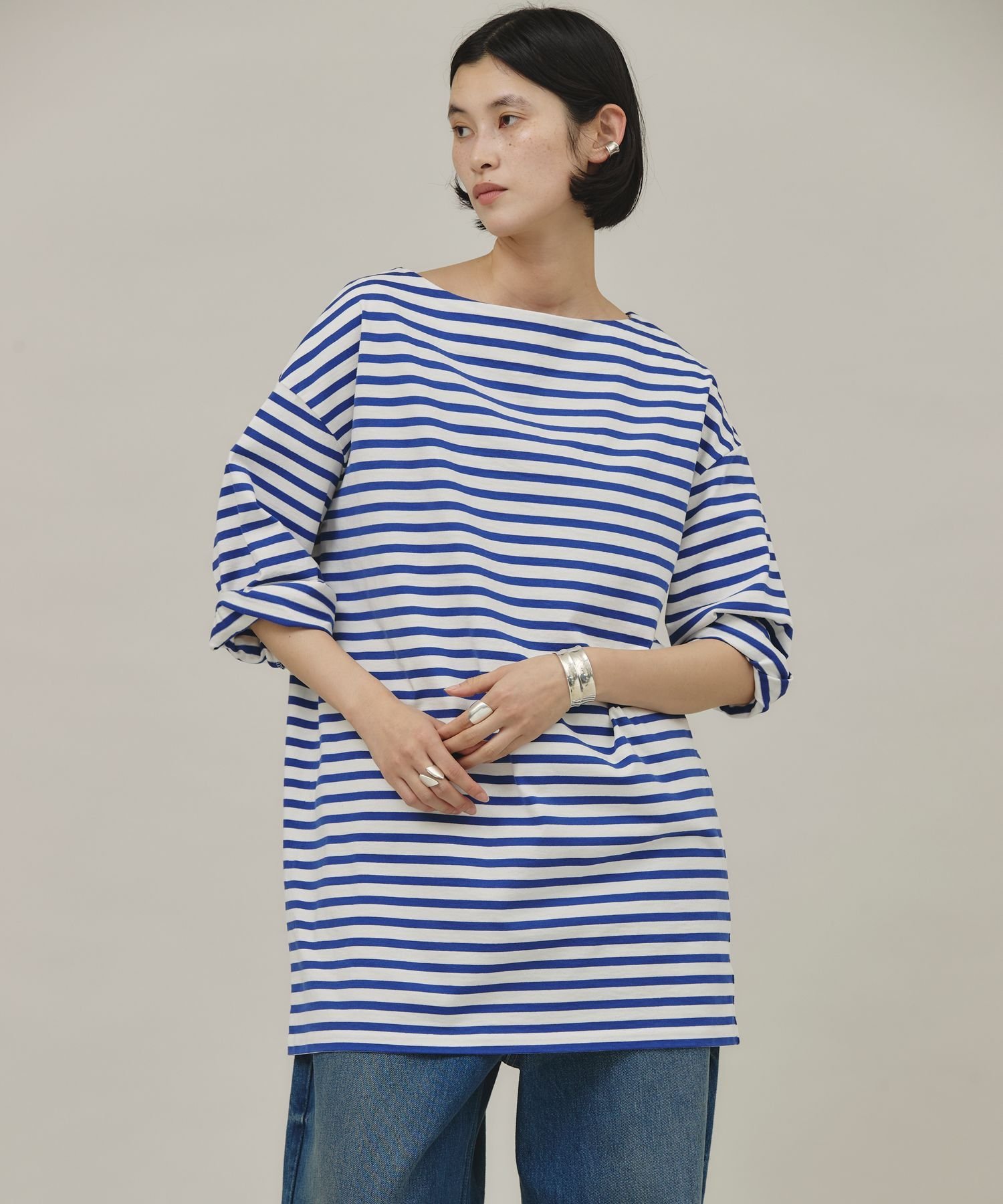 Curensology カレンソロジー &RC ボーダープルオーバー Curensology(カレンソロジー)/＜&RC＞ボーダーロングスリーブプル