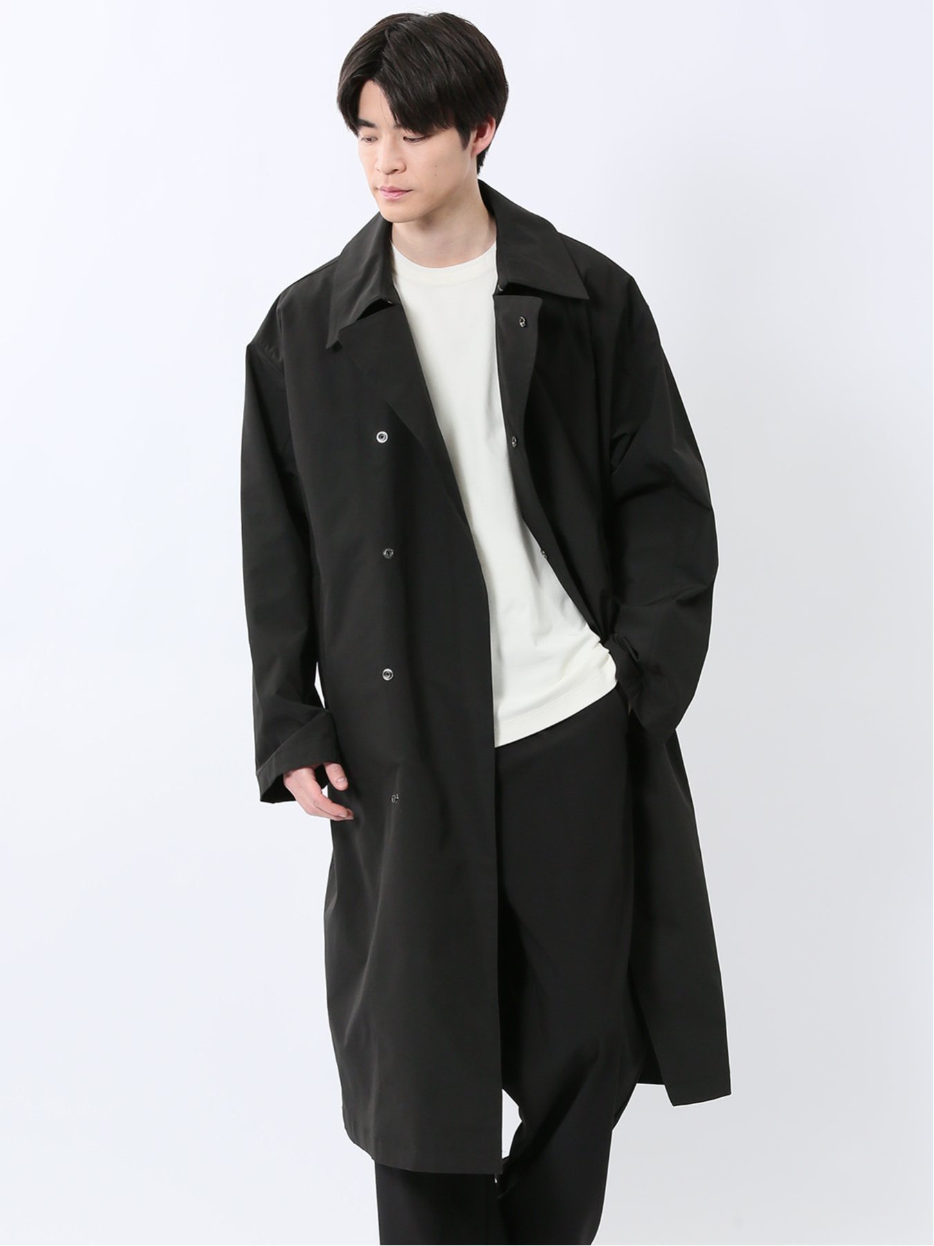 TAKA-Q｜ウォッシャブル ステンカラーロングコート | Rakuten Fashion