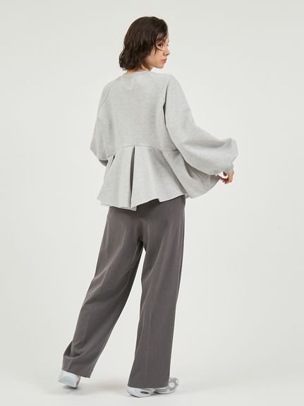 emmi｜ペプラムラメ裏毛プルオーバー | Rakuten Fashion(楽天