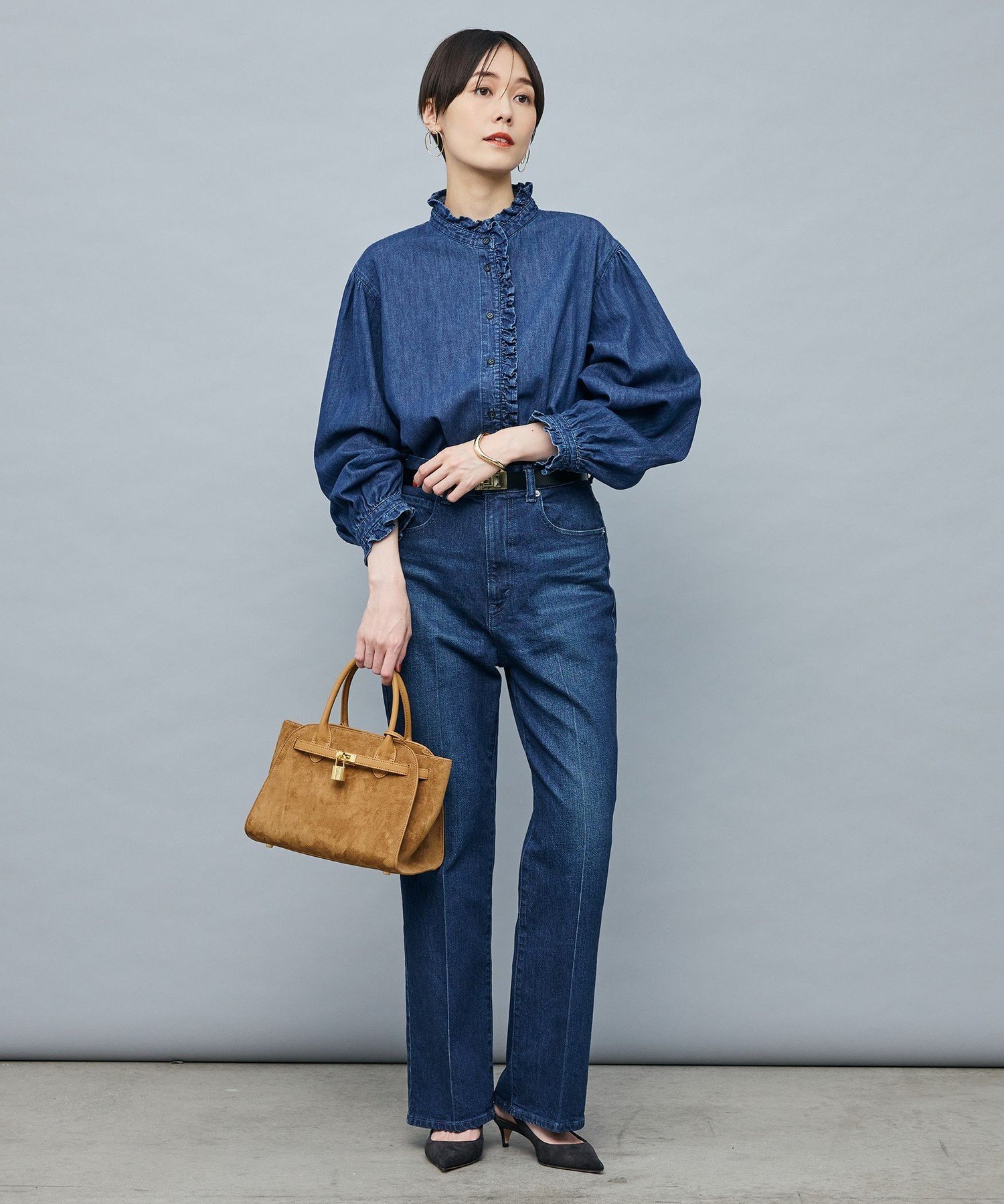 NOLLEY'S｜【RM denim】フリルデニムブラウス | Rakuten Fashion(楽天