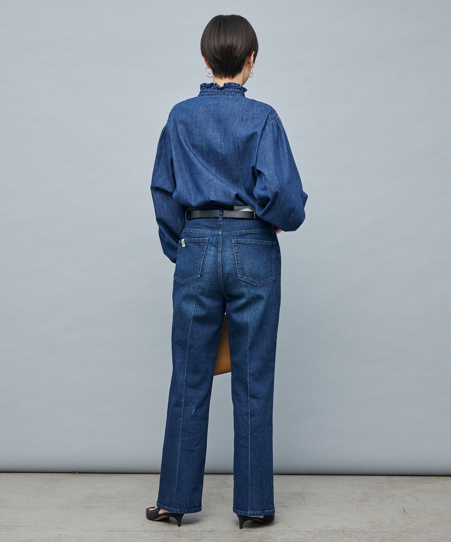 NOLLEY'S｜【RM denim】フリルデニムブラウス | Rakuten Fashion(楽天