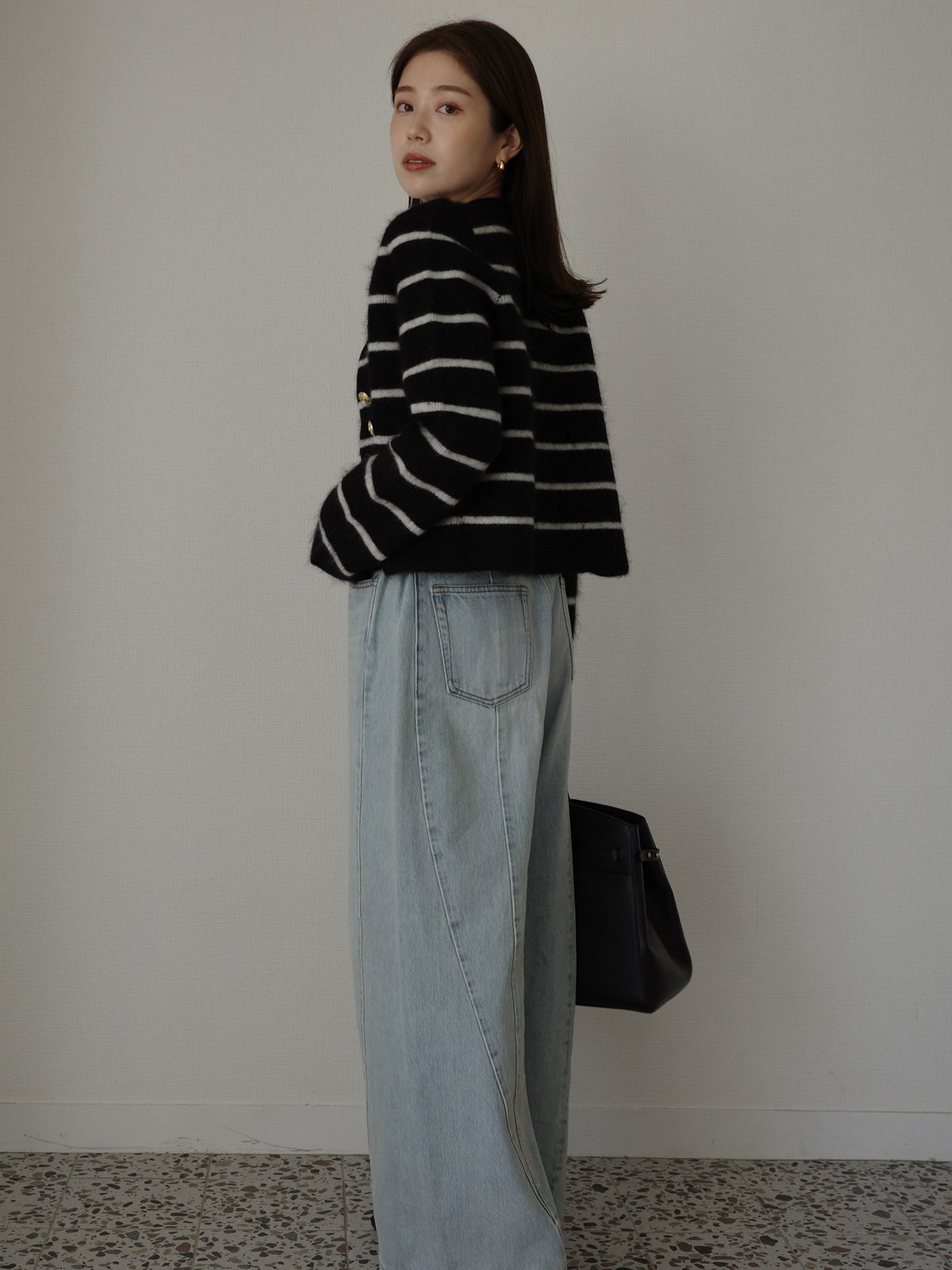 anuans｜サイドタックカジュアルワイドデニム | Rakuten Fashion(楽天