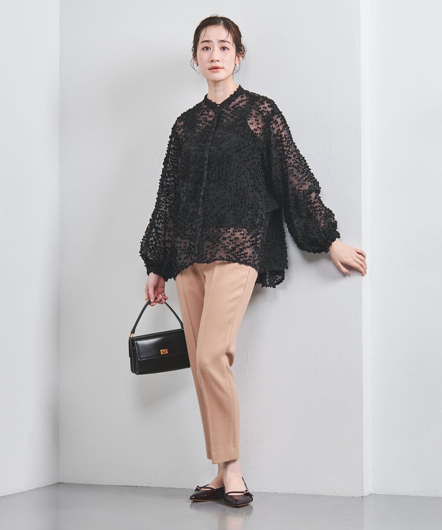 UNITED ARROWS LTD. OUTLET｜バックフレア ドット カットジャガード