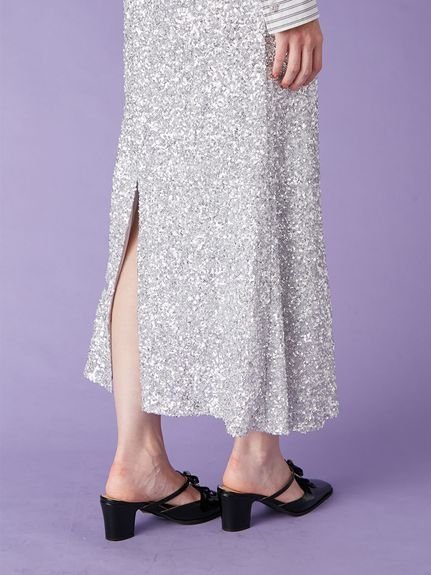 LILY BROWN｜[L.B CANDY STOCK]ビジューリボンストラップミュール