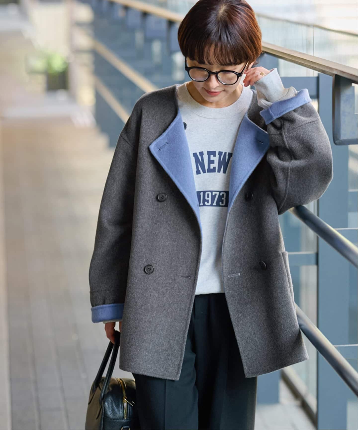 JOURNAL STANDARD relume｜《新色》リバーシブルノーカラーショート