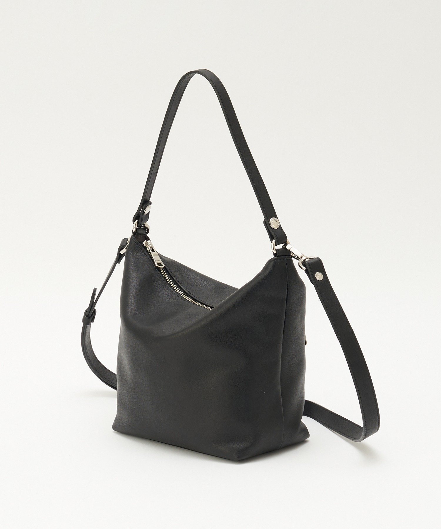 russet｜【20%ポイントバック】ソフトレザーシンプルショルダーバッグ