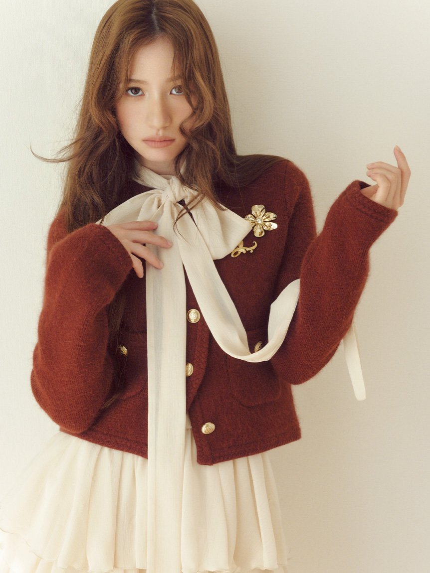 LILY BROWN｜【WEB限定カラー】金釦フォックスニットジャケット