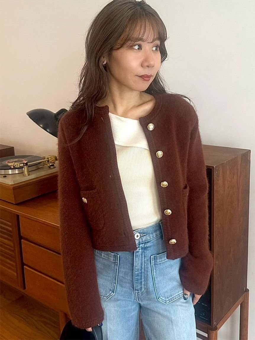 LILY BROWN｜【WEB限定カラー】金釦フォックスニットジャケット