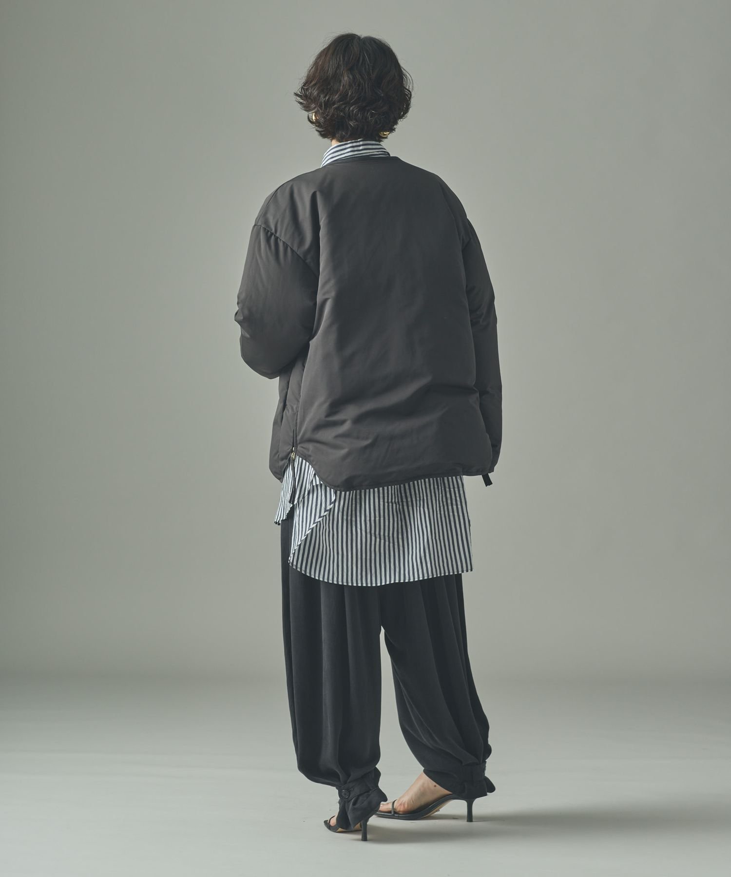 Curensology｜サイドジップノーカラーダウンジャケット | Rakuten