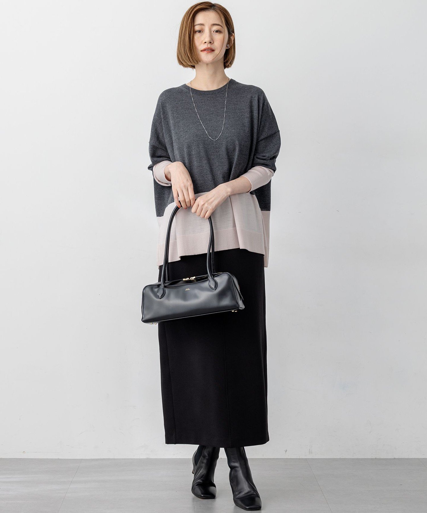 23区｜【洗える】コットンエアーダンボール Iライン スカート