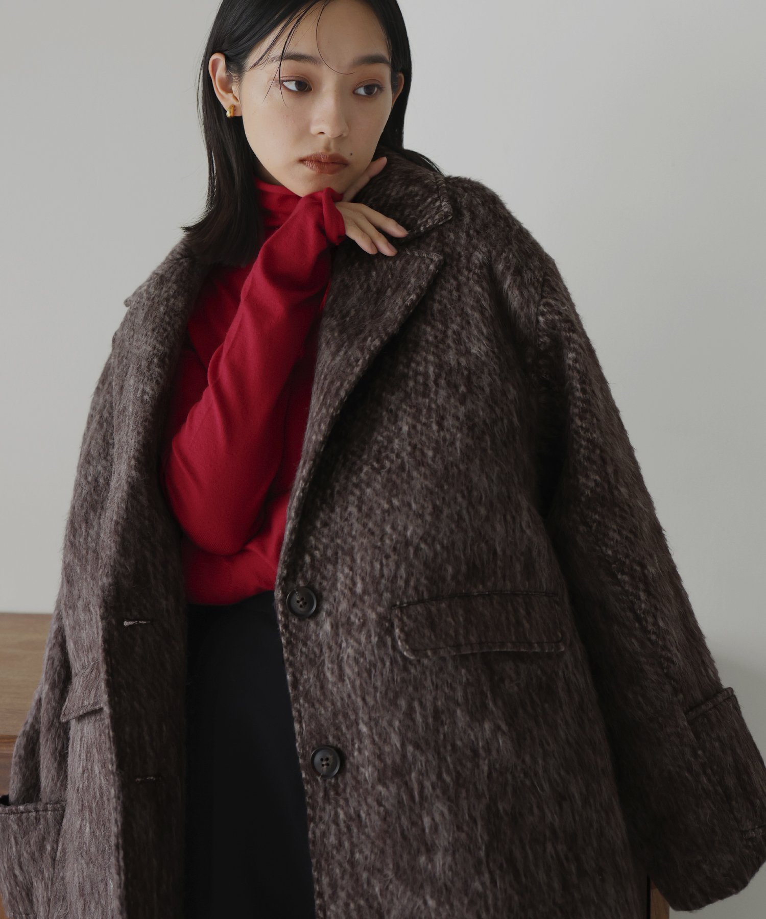 hellam｜シャギーテーラードコート | Rakuten Fashion(楽天