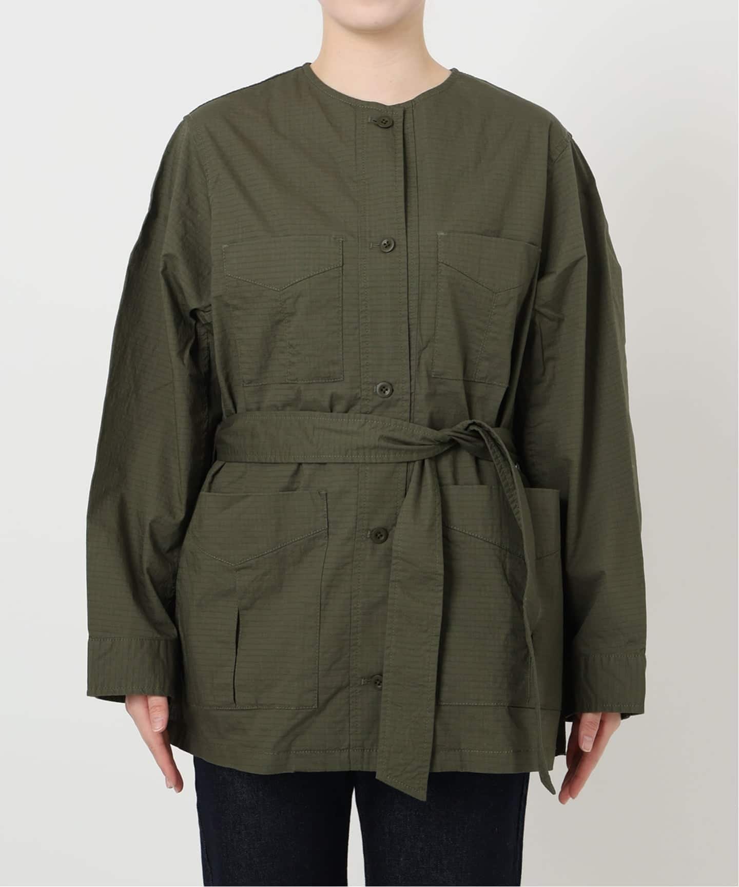 SLOBE IENA｜《追加予約》ノーカラーサファリブルゾン | Rakuten