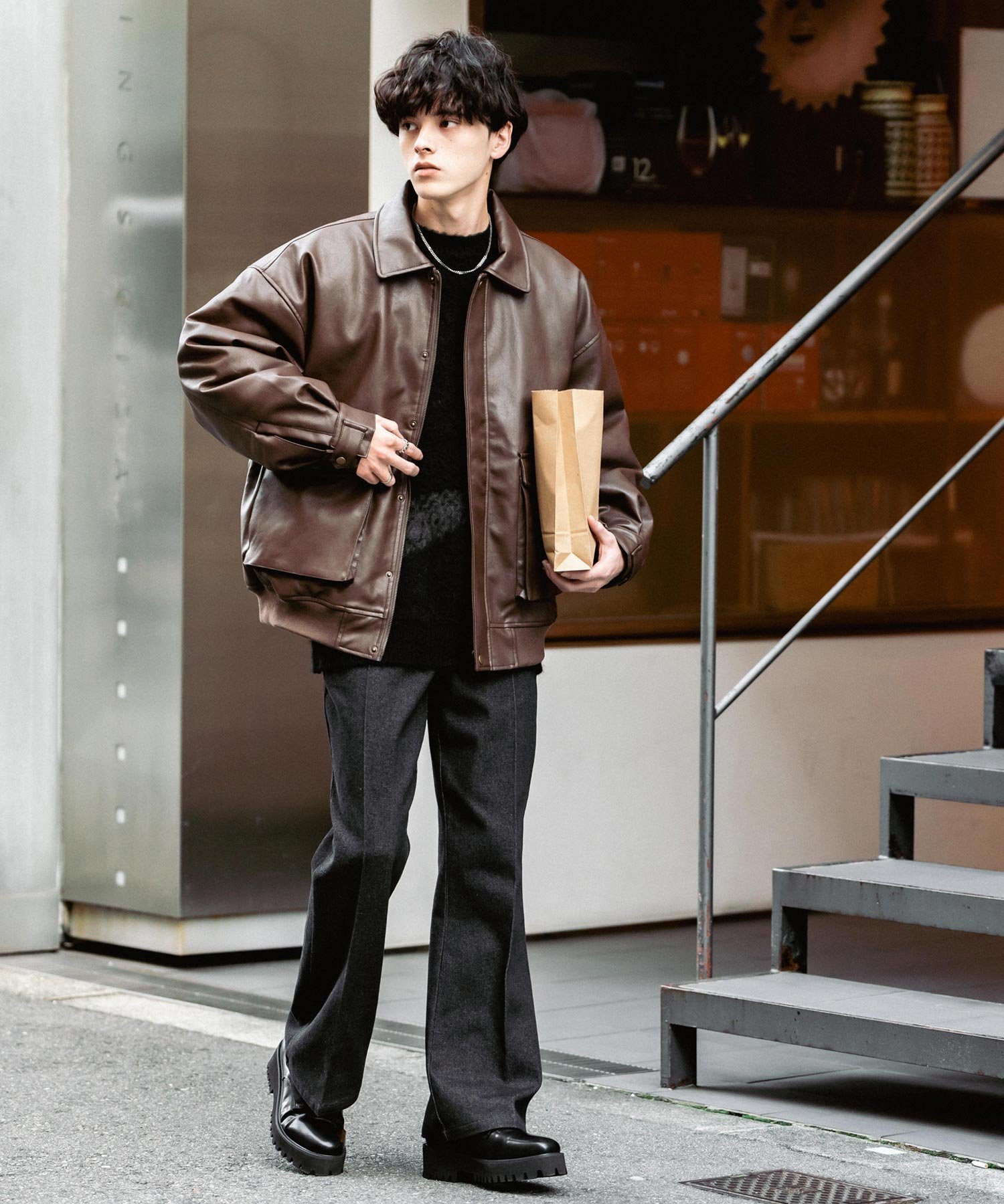 Rocky Monroe｜PUレザー A-2型中綿フライトブルゾン | Rakuten Fashion