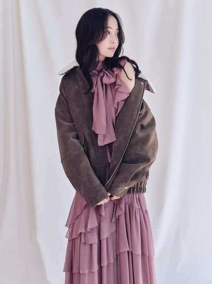 SNIDEL｜マルチファブリックボアカラーブルゾン | Rakuten Fashion