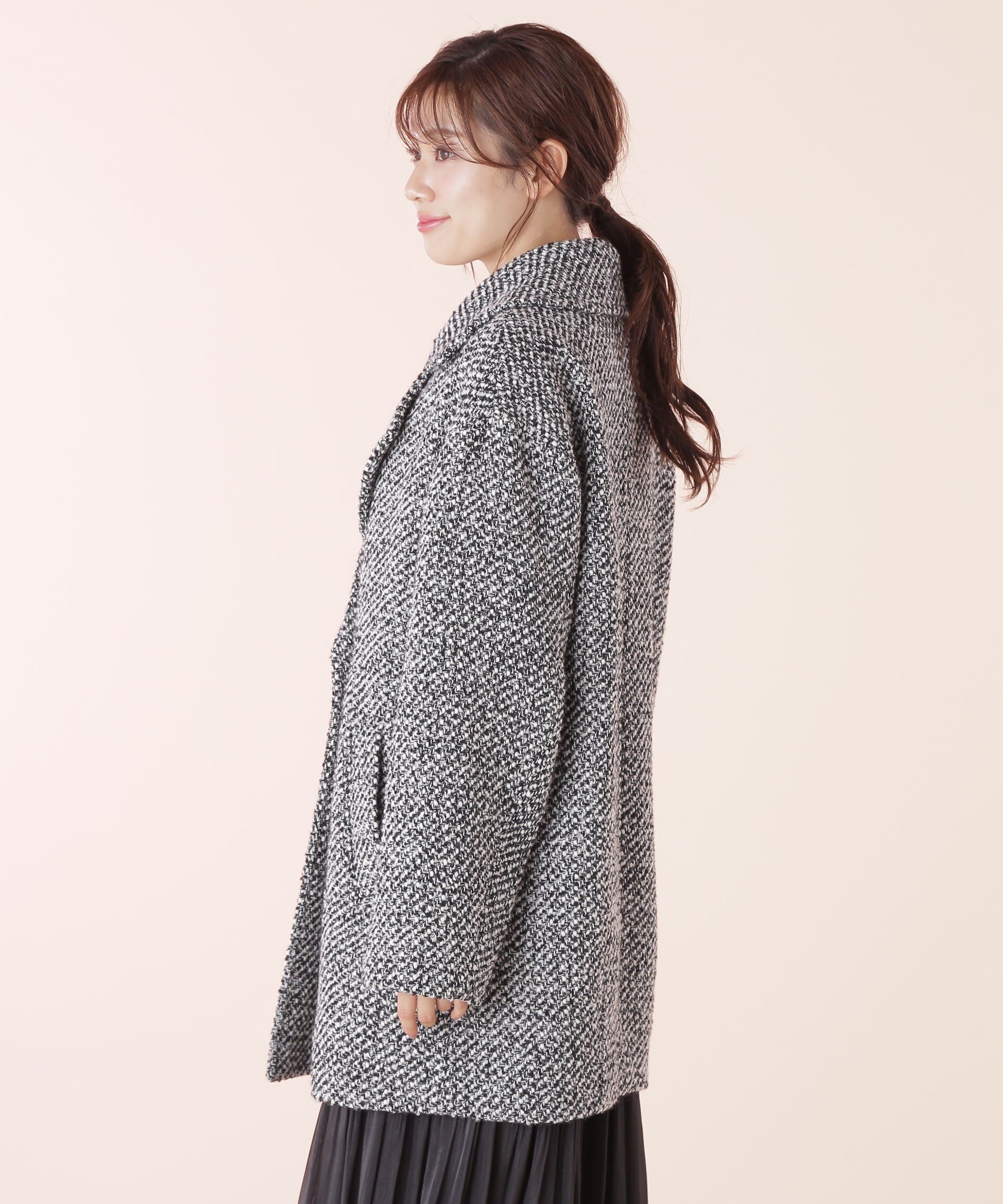 JILL by JILL STUART｜シャギー・ツィード素材バリエーションミドル丈