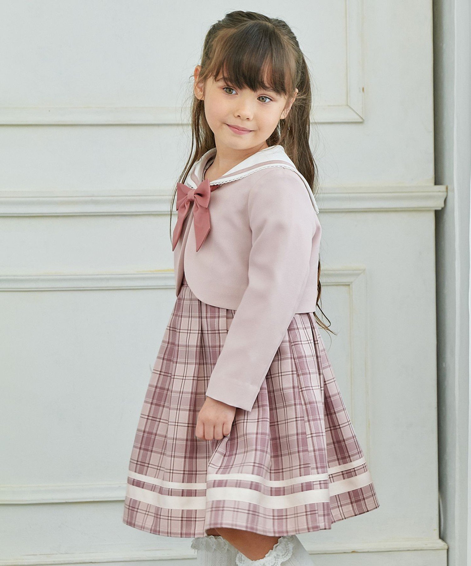 ANY｜【2点セット】セーラージャケット+チェックワンピース | Rakuten