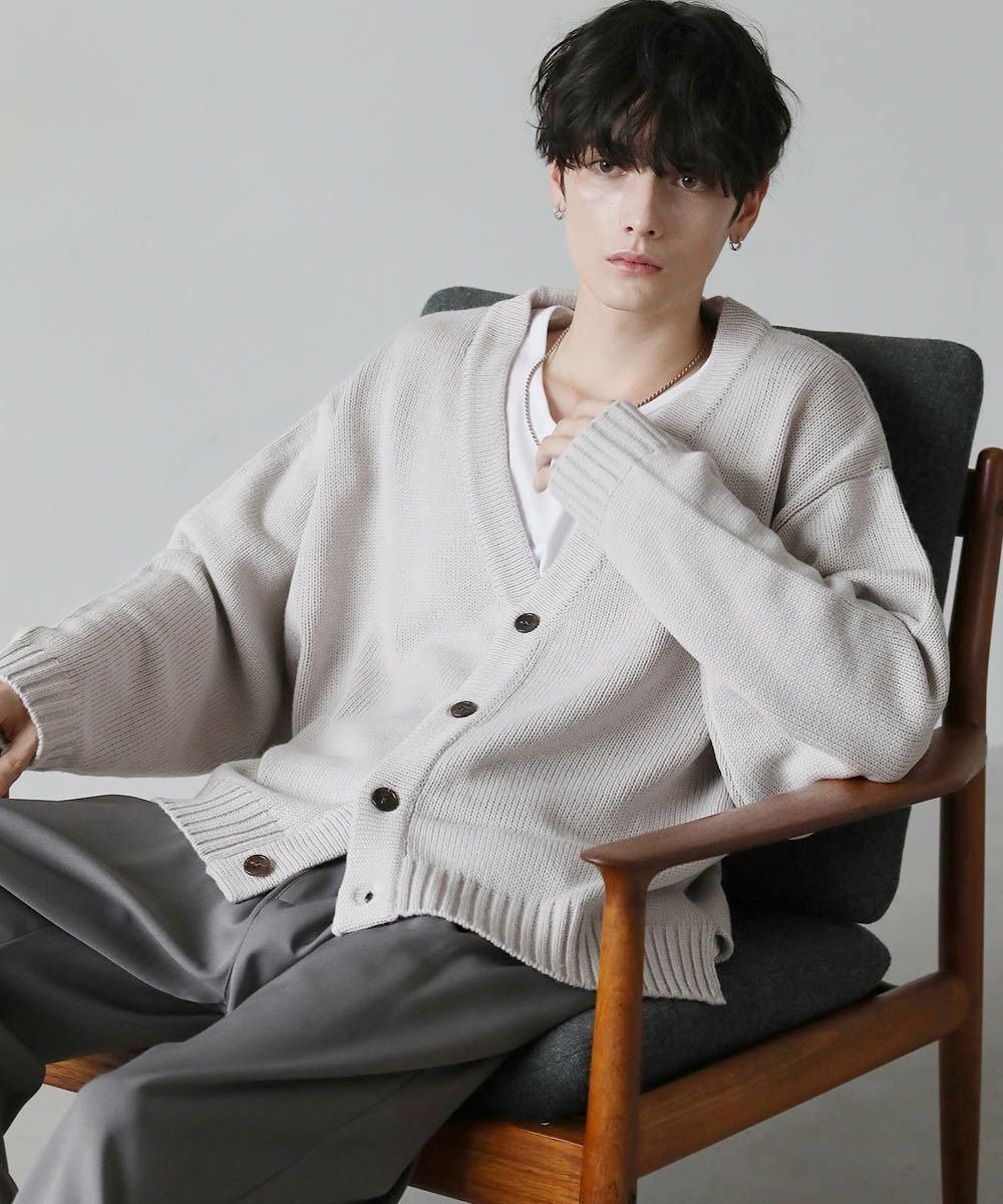 THE CASUAL｜ショート丈ワイドVネックカーディガン | Rakuten Fashion