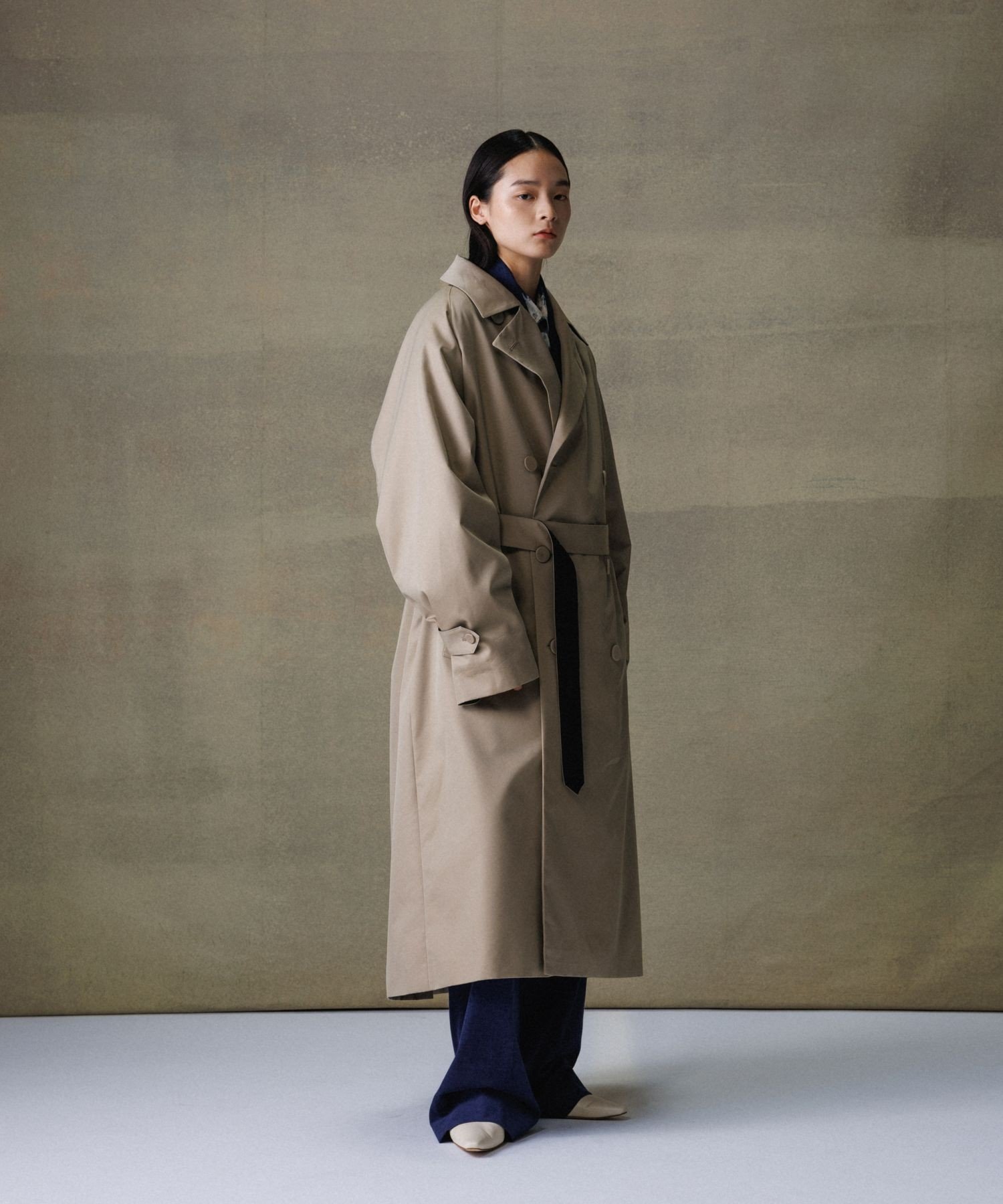 ADAM ET ROPE'｜《撥水》ライトウェイトギャバ オーバーサイズ ロング