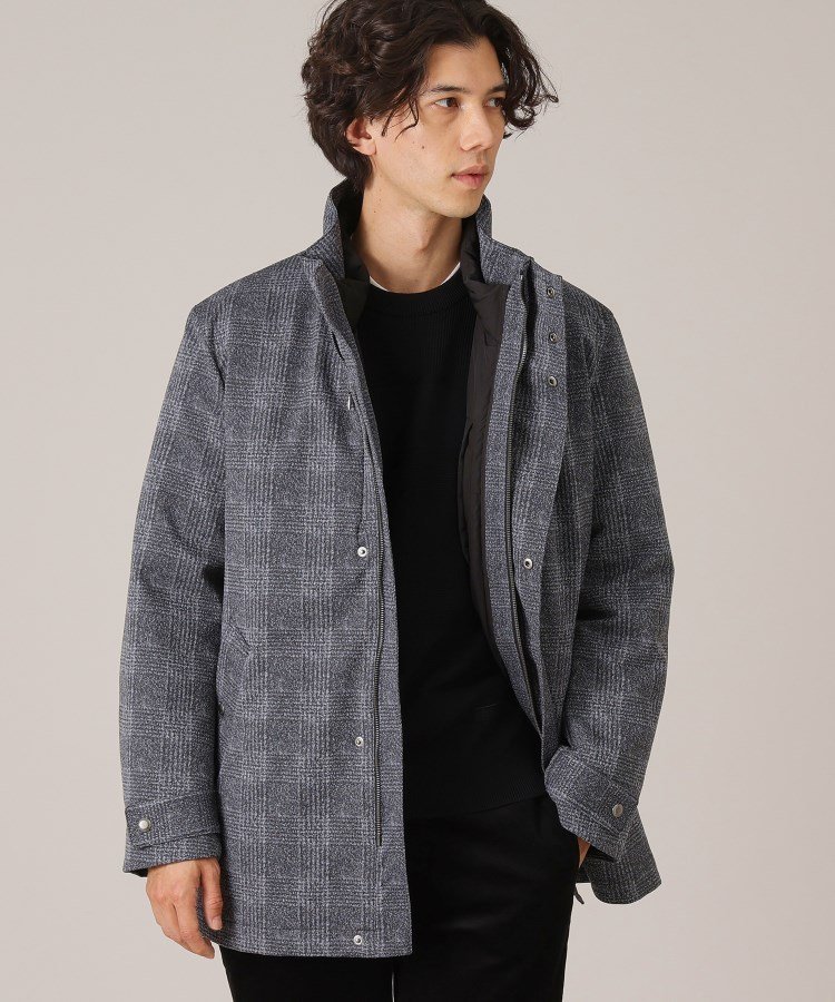 TAKEO KIKUCHI｜【3WAY】ジャカード グレンチェック ダウンライナー