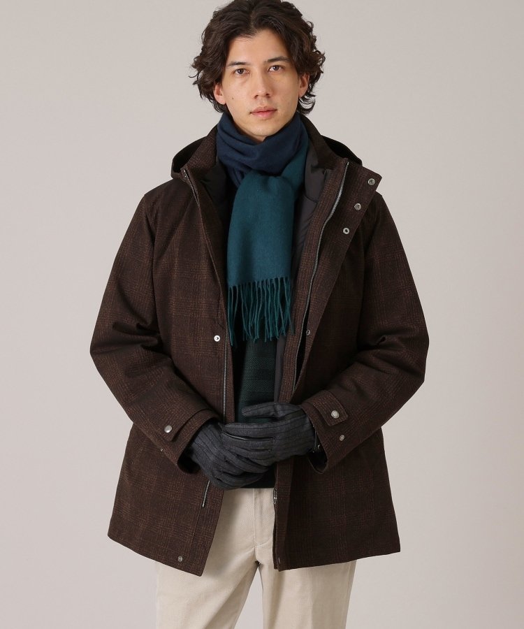 TAKEO KIKUCHI｜【3WAY】ジャカード グレンチェック ダウンライナー