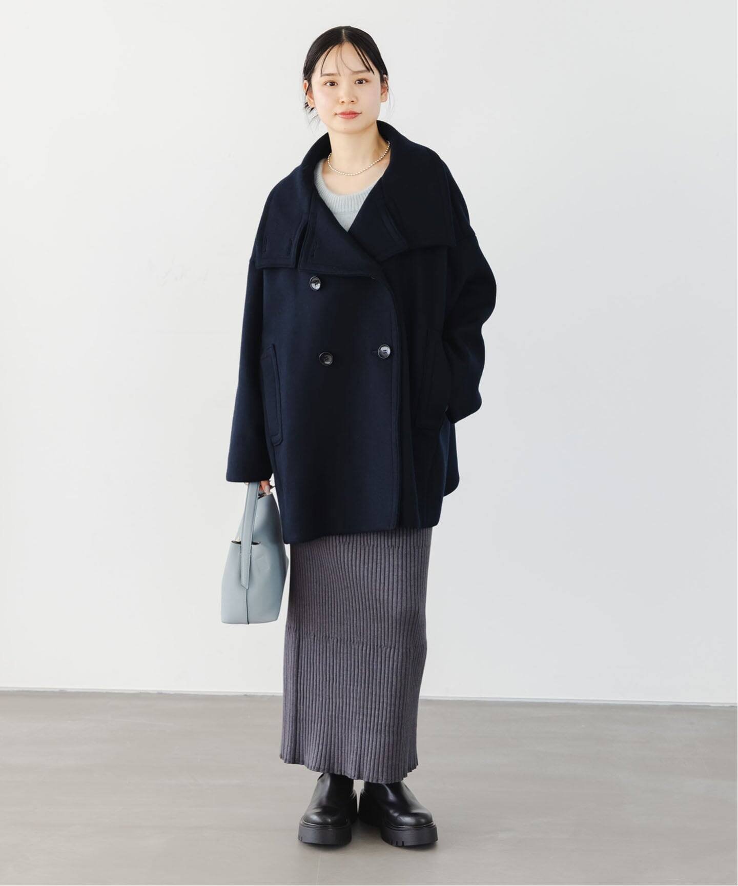 NOBLE｜《追加》スタンドカラーオーバーコート | Rakuten Fashion(楽天