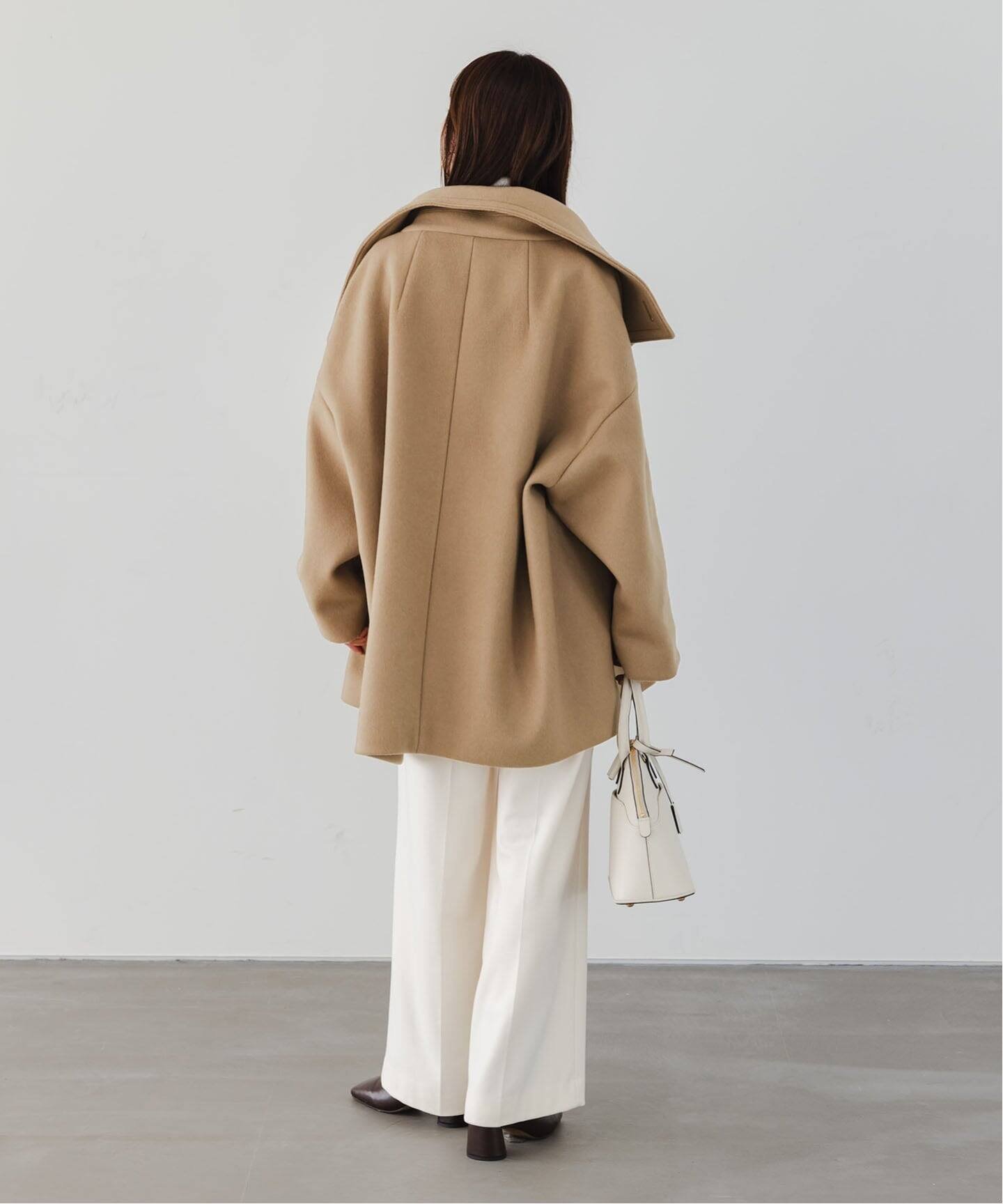 NOBLE｜《追加》スタンドカラーオーバーコート | Rakuten Fashion(楽天