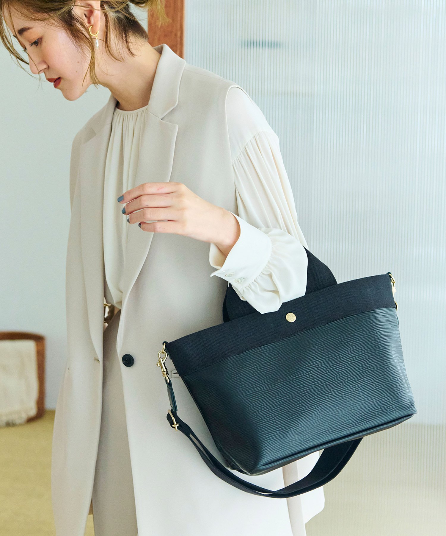 TOPKAPI｜【人気色再販】RIPPLEリプル トート バッグ M ショルダー付