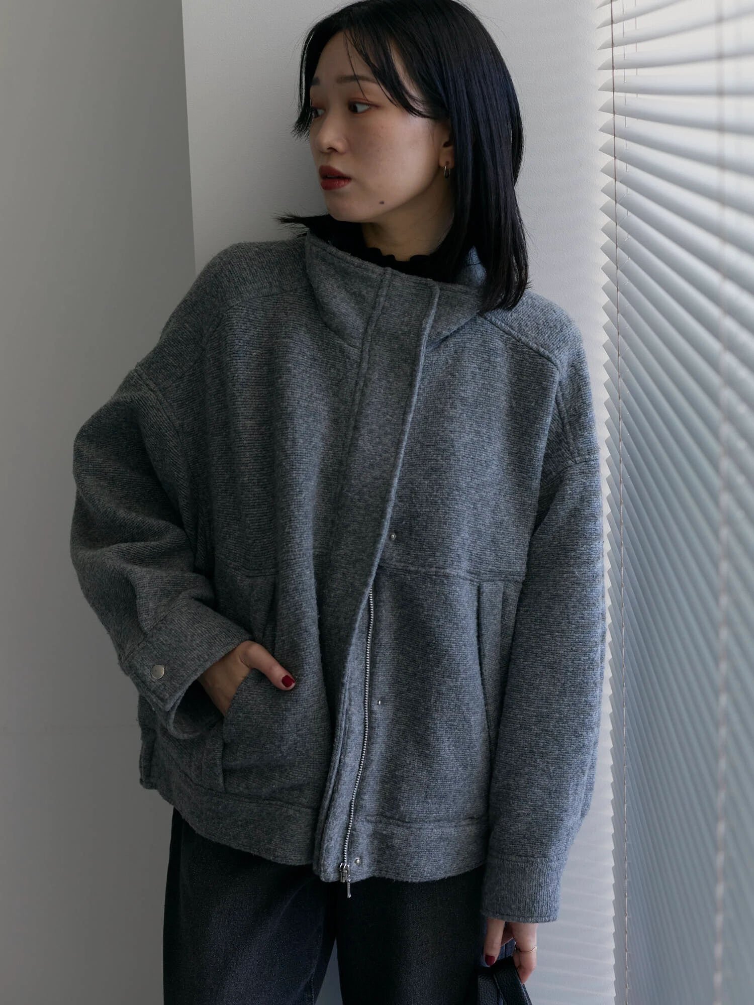 Samansa Mos2｜スライバーBIGブルゾン | Rakuten Fashion(楽天