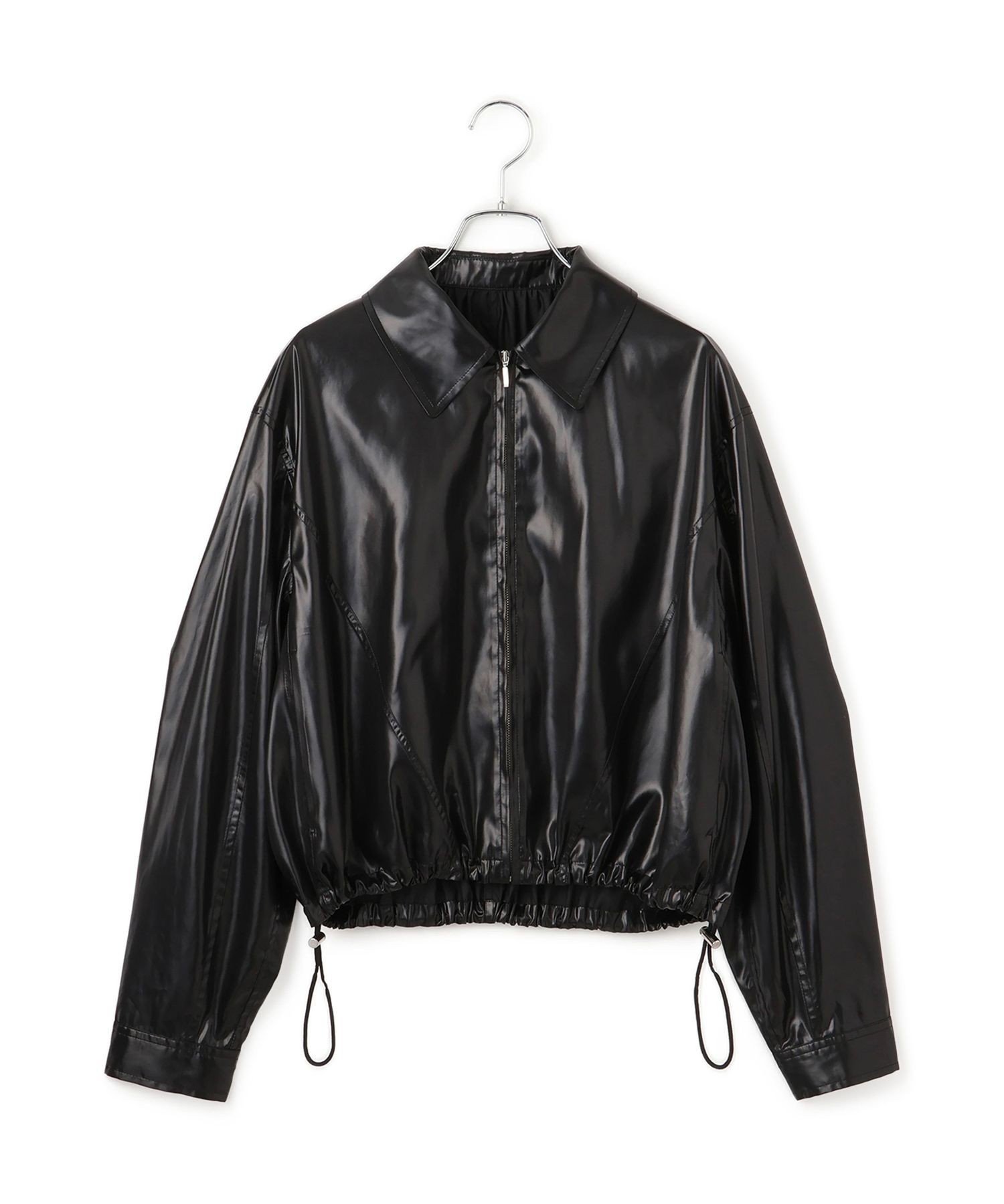 ADAM ET ROPE'｜レザーライクサテンブルゾン | Rakuten Fashion(楽天