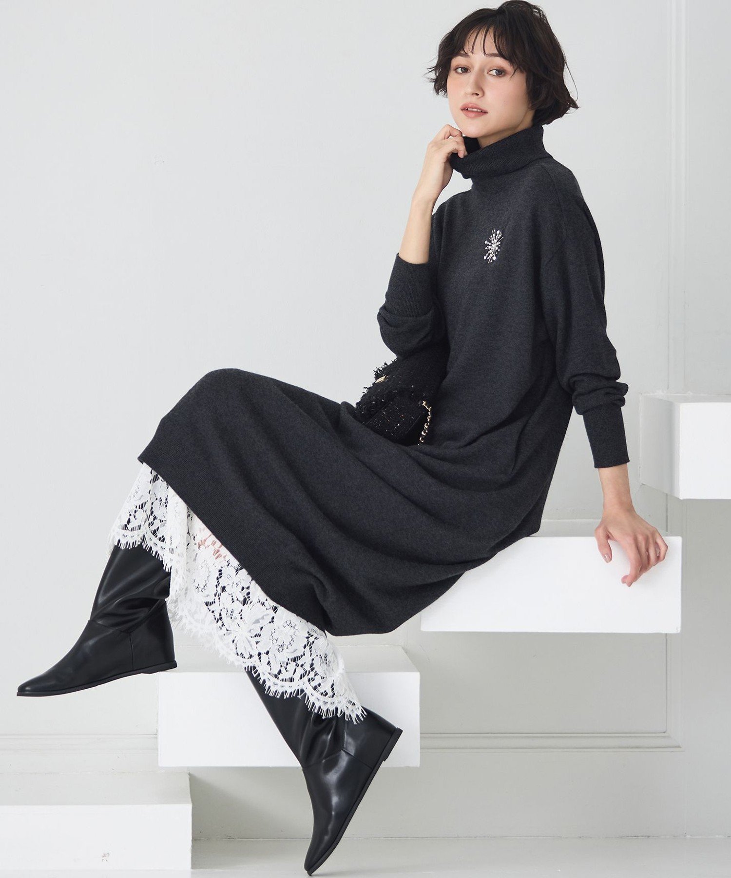 23区｜【LEE10月号掲載/洗える】レースコンビ ペチコート スカート