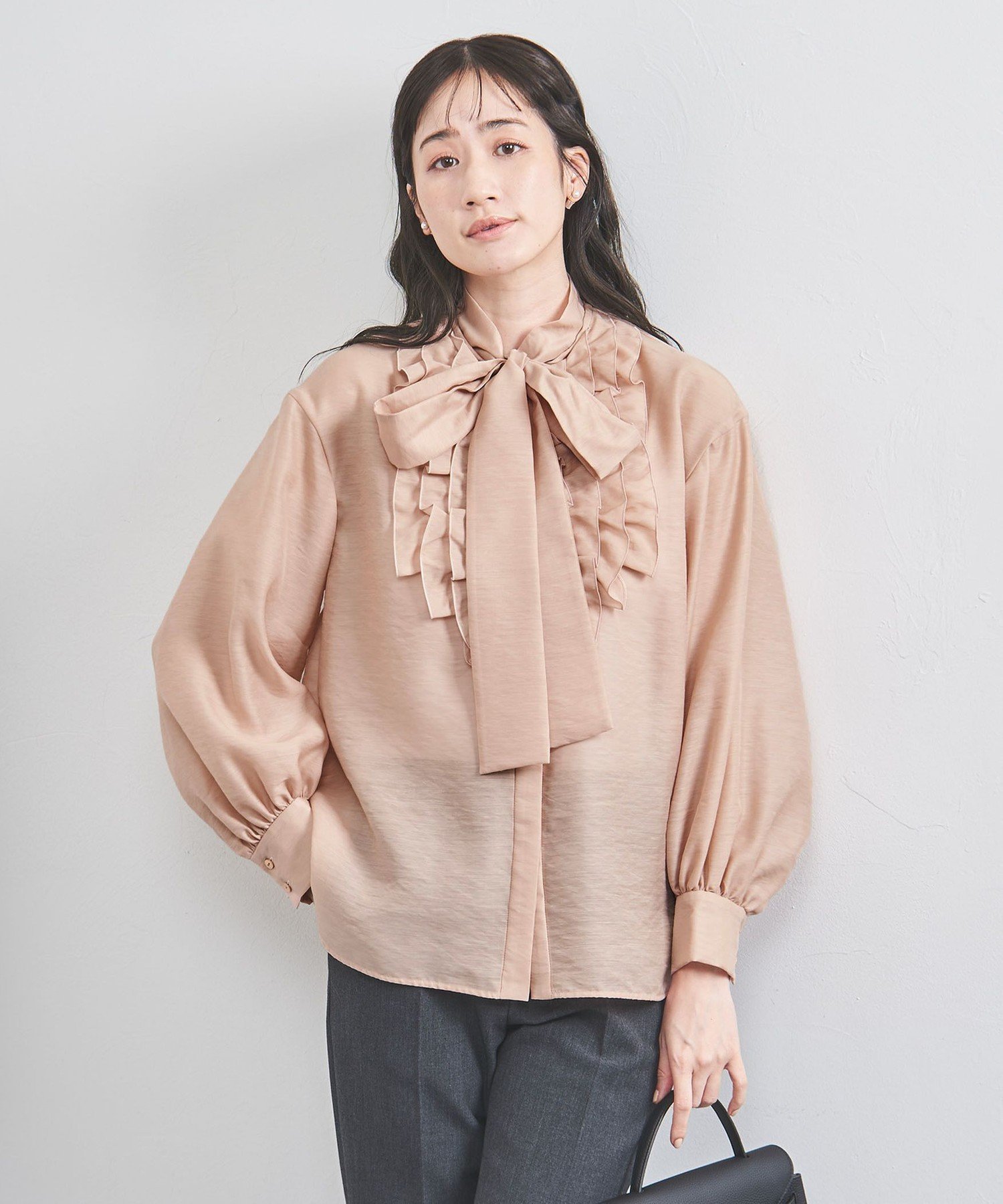 UNITED ARROWS LTD. OUTLET｜オーガンジー フリル&ボウタイ ブラウス