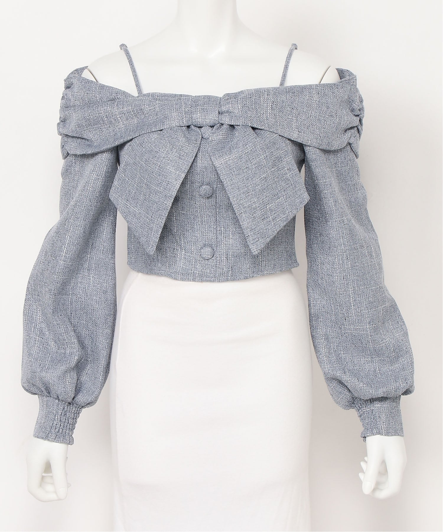 LIP SERVICE｜LIP SERVICE/(W)リボンオフショルロングスリーブトップス